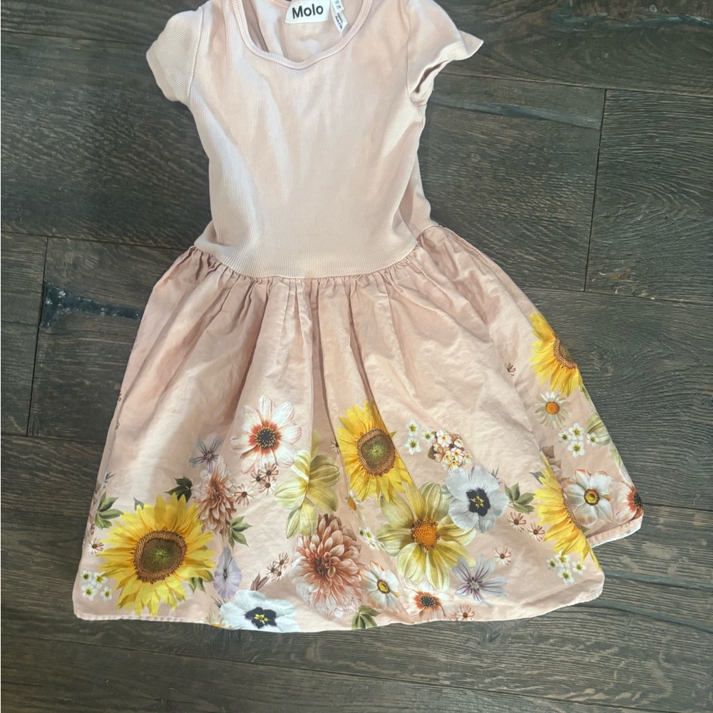 Molo Pink Flutter Sleeve Casual Sundress